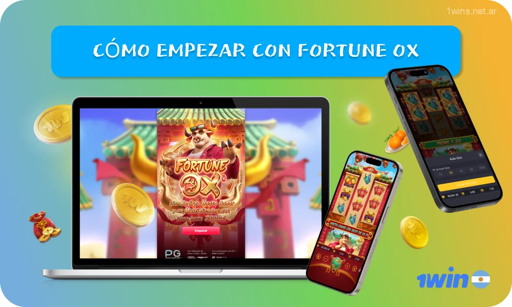 Los jugadores en Argentina para comenzar a jugar Fortune Ox 1win deben consultar la tabla de pagos, luego ajustar la apuesta y comenzar la ronda haciendo clic en la bola verde